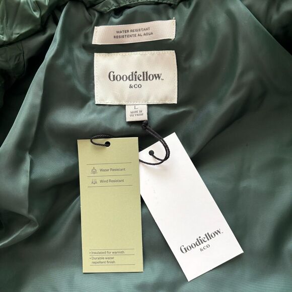 Goodfellow & Co Men's Lightweight Puffer Jacket - Green Size Large NEW - Picture 4 of 10
